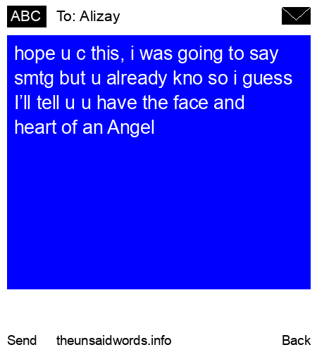 unsent message to Alizay