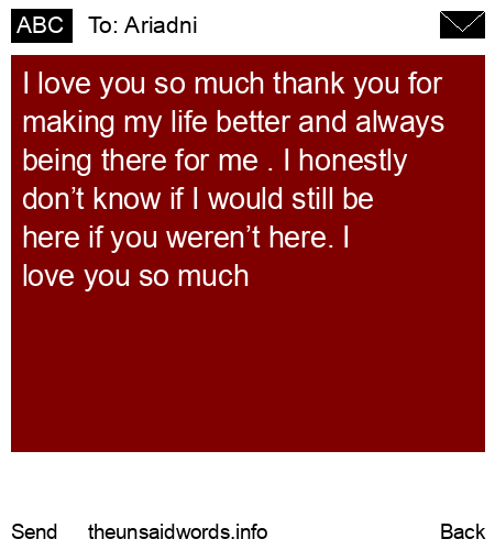 unsent message to Ariadni