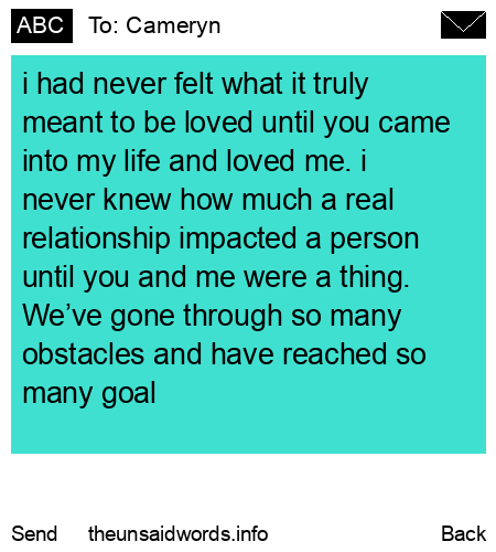 unsent message to Cameryn