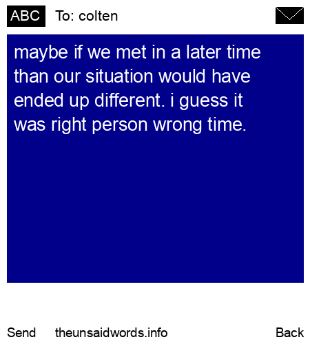 unsent message to colten