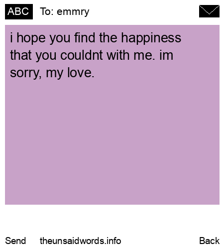 unsent message to emmry