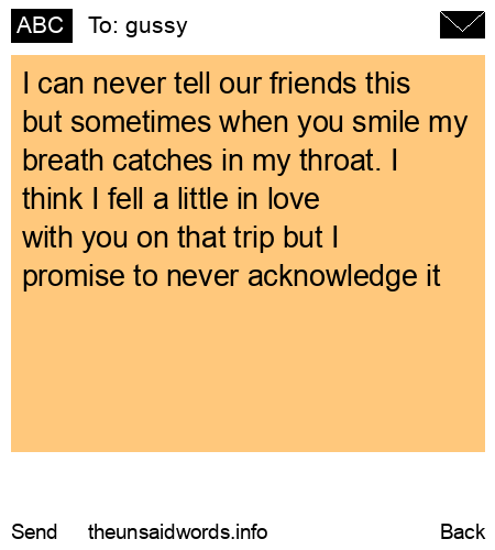 unsent message to gussy