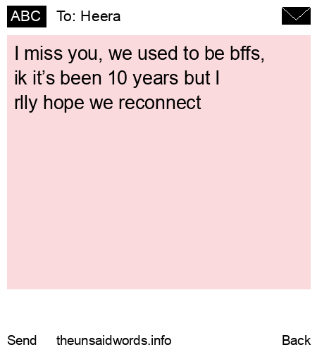 unsent message to Heera
