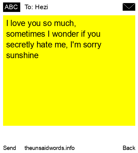 unsent message to Hezi