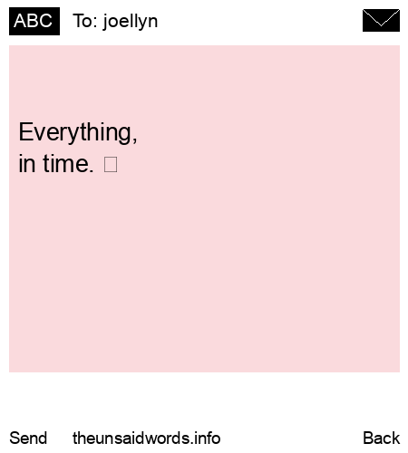 unsent message to joellyn