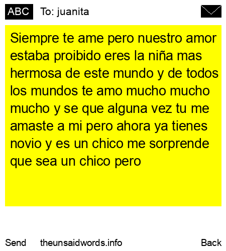 unsent message to juanita