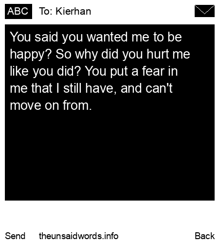 unsent message to Kierhan