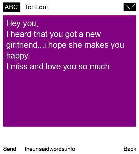 unsent message to Loui