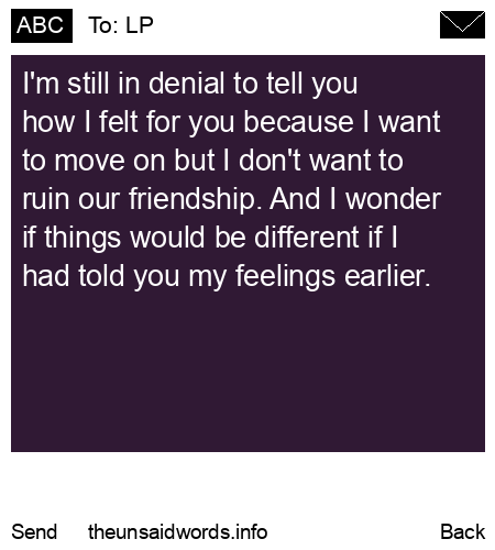 unsent message to LP