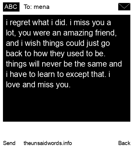 unsent message to mena