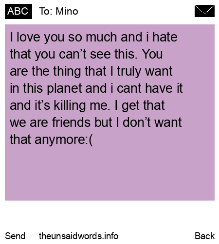unsent message to Mino