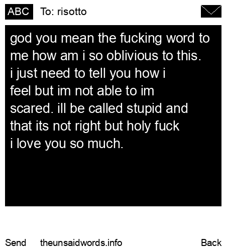 unsent message to risotto