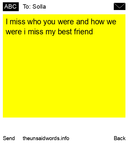 unsent message to Solla