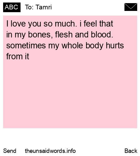 unsent message to Tamri