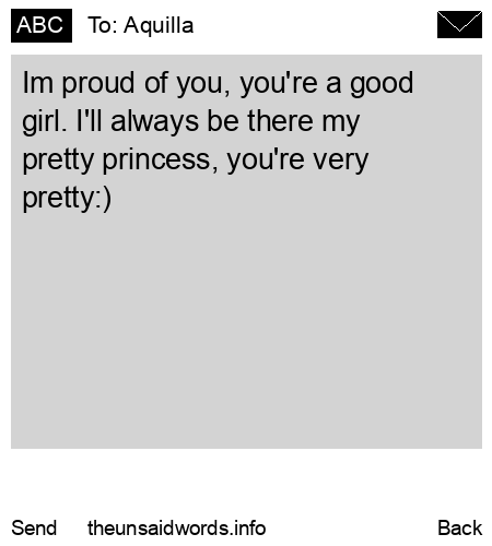 unsent message to Aquilla
