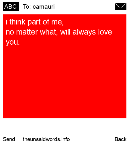 unsent message to camauri