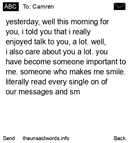 unsent message to Camren