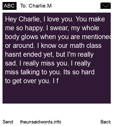unsent message to Charlie.M