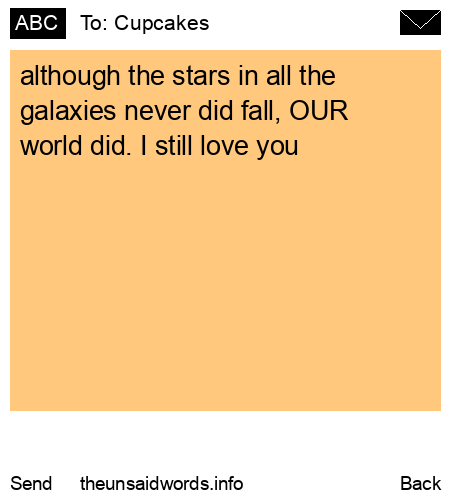 unsent message to Cupcakes 