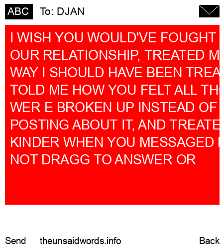 unsent message to DJAN