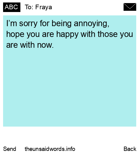 unsent message to Fraya 