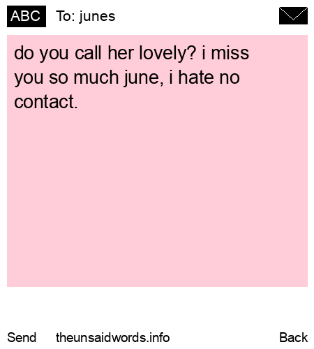 unsent message to junes