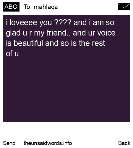 unsent message to mahlaqa