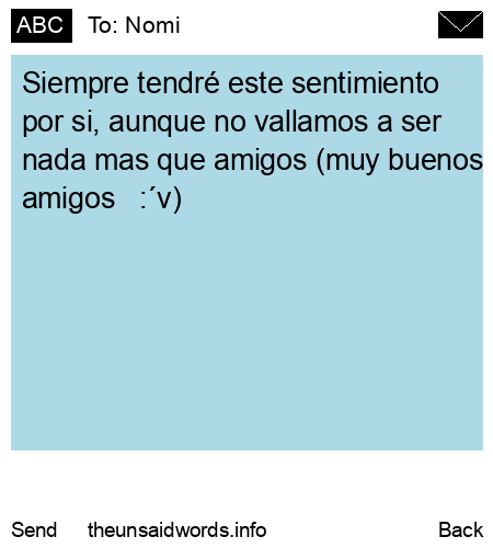 unsent message to Nomi