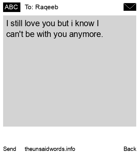 unsent message to Raqeeb