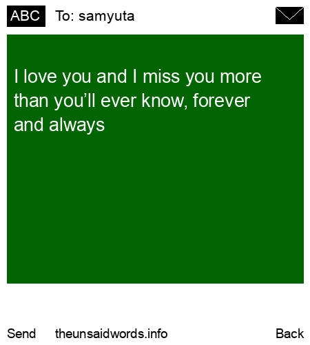 unsent message to samyuta
