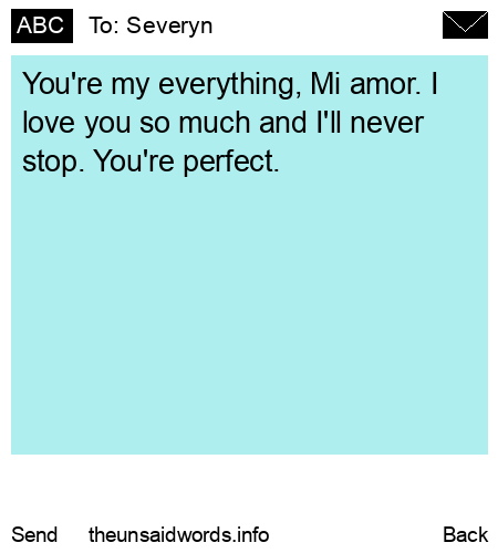 unsent message to Severyn