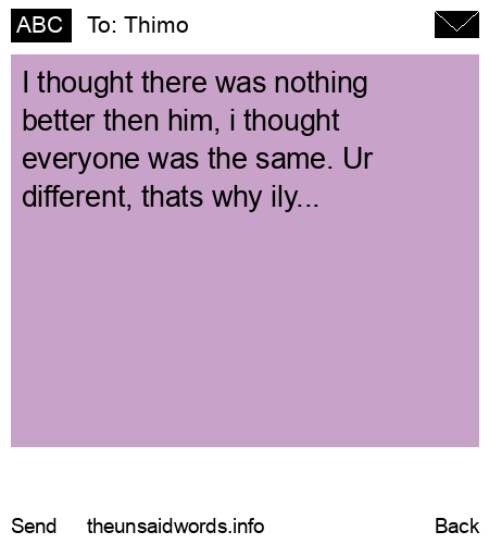 unsent message to Thimo