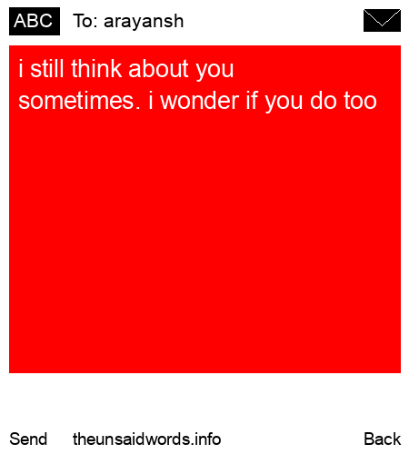 unsent message to arayansh 