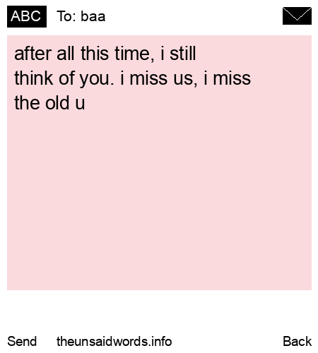 unsent message to baa