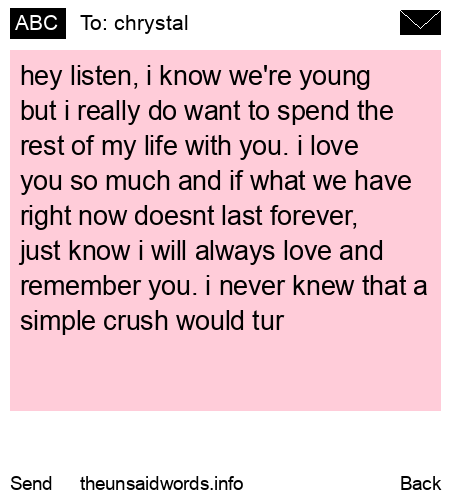 unsent message to chrystal