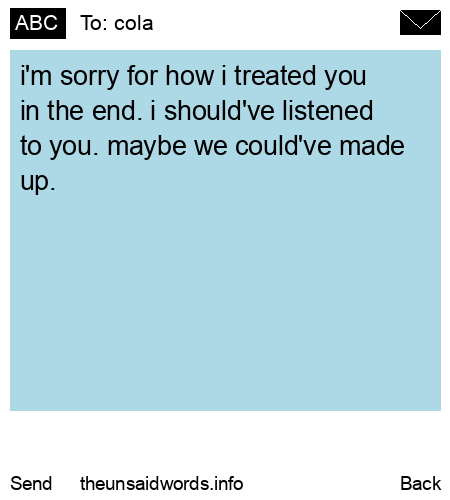 unsent message to cola