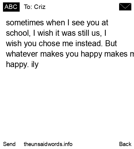 unsent message to Criz