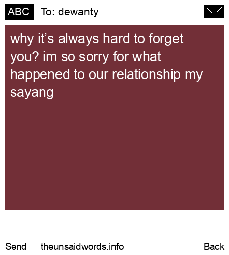 unsent message to dewanty