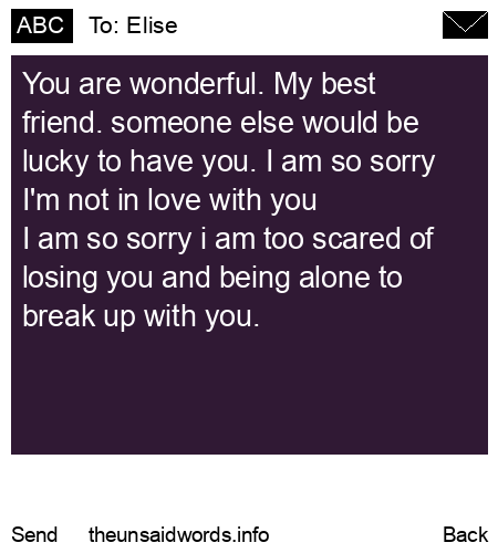unsent message to Elise