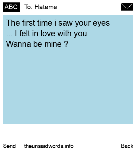 unsent message to Hateme 