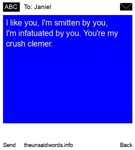 unsent message to Janiel