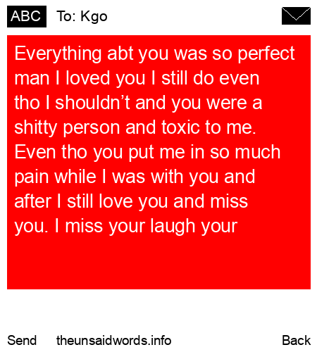 unsent message to Kgo