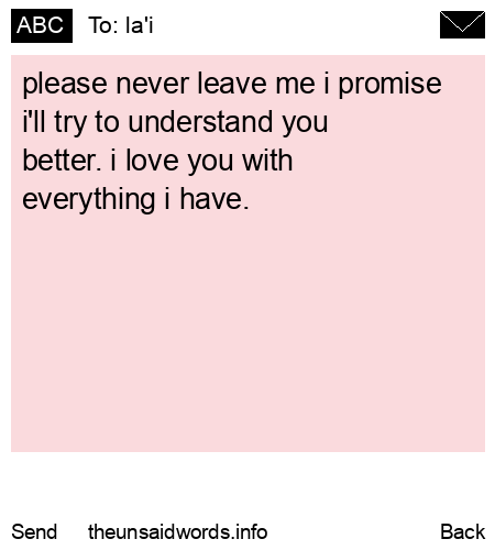 unsent message to la'i
