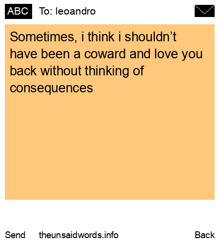 unsent message to leoandro