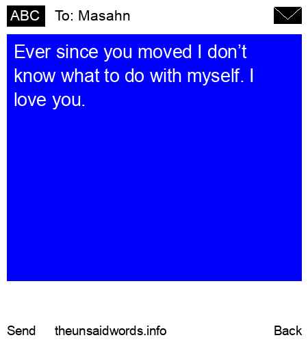 unsent message to Masahn