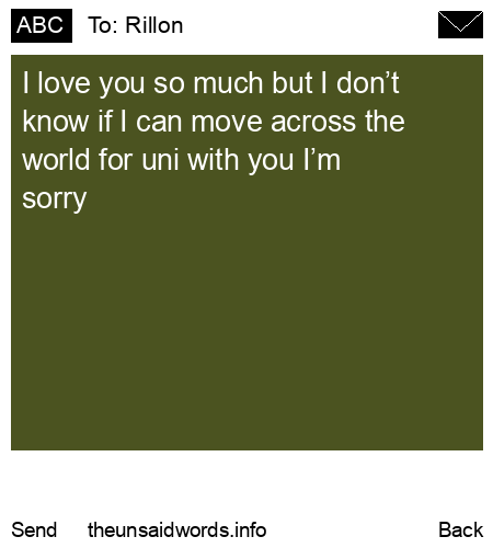 unsent message to Rillon