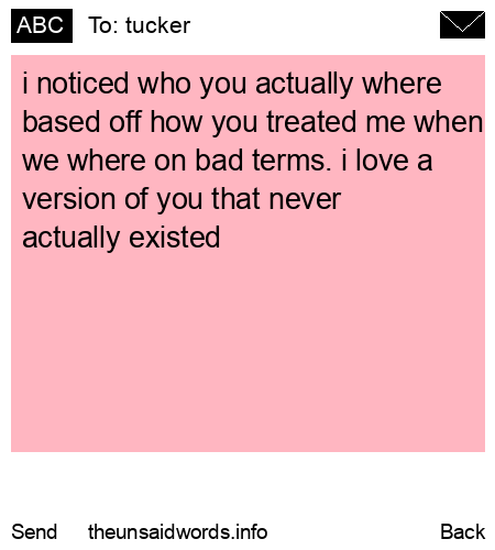unsent message to tucker