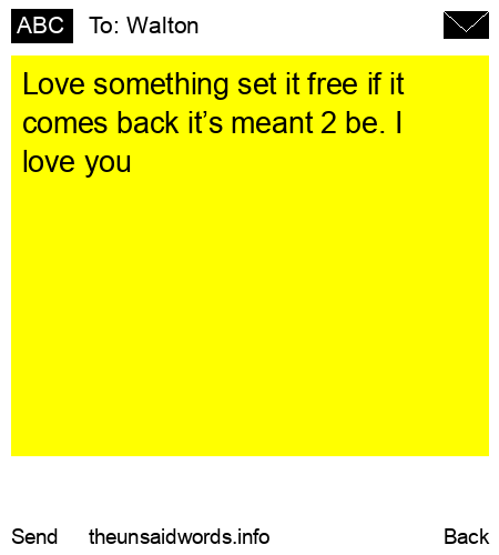 unsent message to Walton
