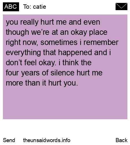 unsent message to catie
