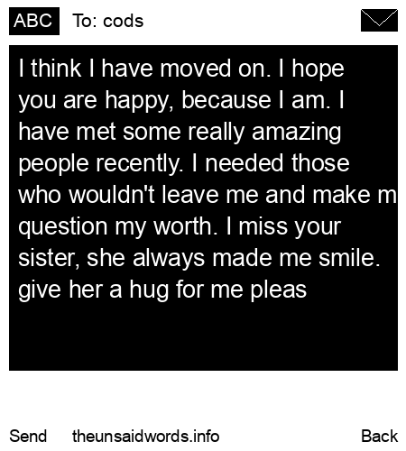 unsent message to cods